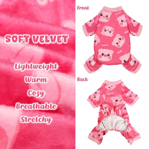 Dog Pajamas Soft Lightweight Dog Onesies Outfit Clothes for Small Medium Large Puppy Pjs for Pet Boys Girls Dogs Cats - size: XS (Back: 5.5",Chest: 10.6", 1.5-2.5lbs)