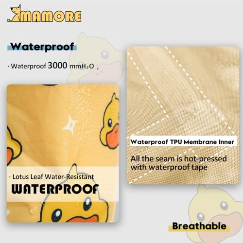Dog Raincoat,Waterproof Rain Poncho with Hoodie, High Reflective Adjustable Pet Rain Jacket with Leash Hole for Small Medium and Large Dogs (Yellow Duck, X-Small) - color: Yellow Duck, size: X-Small: 4-9lbs