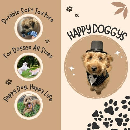 Fish Dog Toy with Rope - Fun for Some Small, Medium, and Large Breeds - Squeaky Playtime by HappyDoggys