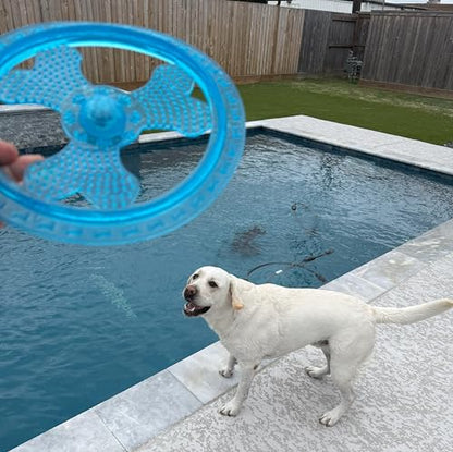 Rudy’s Favorite TPR Flying Disc w/Center Ball - Dog Frisbee - Floats, Flies Far for Fetch Freaks, Pool Splashers & Backyard Maniacs- Dog Toys for Aggressive chewers, chew Toys & Pool Toys