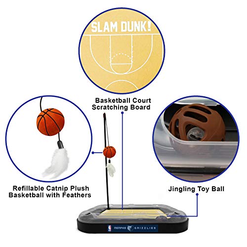 Memphis Grizzlies Basketball Cat Scratcher Toy - color: Memphis Grizzlies