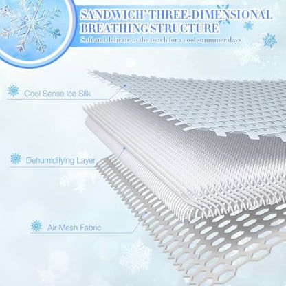Dog Cooling Blanket Ice Silk Cooling Gel Mat for Dogs Garden Flowers Dog Bed Washable Pet Pad 28" X22" Cool Mats for Dogs Blanket Crate, Bed, Indoor& Outdoor Floor, Car Seats