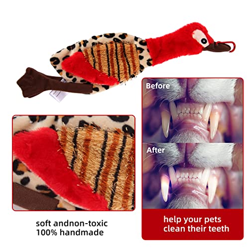 Interactive Dog Toys - Extendable Flirt Pole with 2pcs Squeaky Plush Toy Tugs Red Green for Dog Outdoor Entertainment, Train and Exercise - color: red