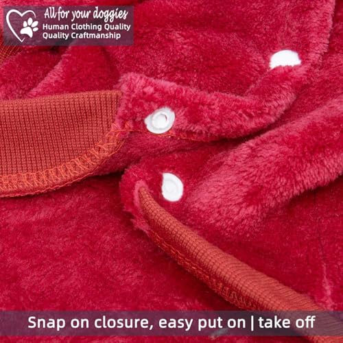 FabriCastle Dog Hoodie Sweater for Small Dogs Boy and Girl, Dog Clothes XS XXS Puppy Sweatshirt, Pet Outfit, Cat Clothing Super Soft Warm Snap On Closure (Wine red, XX-Small) - color: Wine red, size: XX-Small