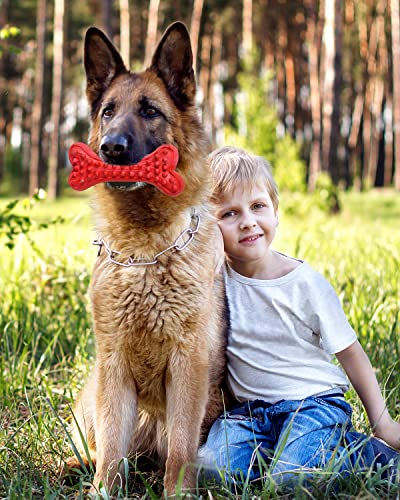 German Shepherd Dog Chew Toys for Aggressive Chewers,Indestructible Beef Flavored Tough Durable Dog Bone Toy Natural Rubber Teeth Cleaning Chews for Large/Medium Dogs