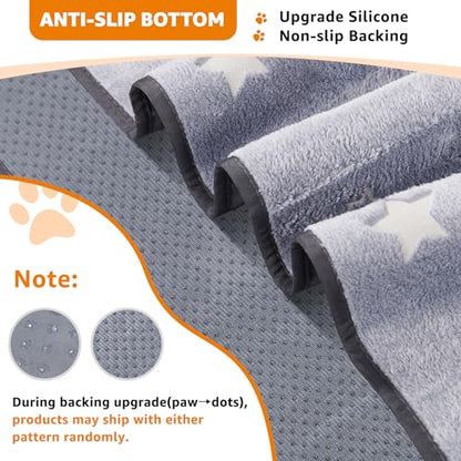 LOOBANI Washable Pee Pads for Dogs, Fast Absorption Reusable Puppy Pads, Waterproof Whelping Mats, Non Slip Training Pet Playpen Mat for Floor, Dog Crate, Grey, 2 Pack 48 x 48 in - size: 48x48 in(2 Pack)