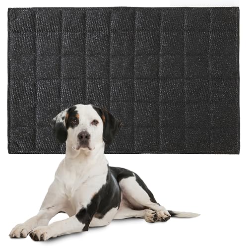 HOMBYS Chew Proof Dog Crate Bed Mat, 17"x23" Indestructible Kennel Pad for Aggressive Chewers, Plaid Durable Puppy Crate Mats for Small Dogs Cages - size: X-Small (23" L x 17" W)
