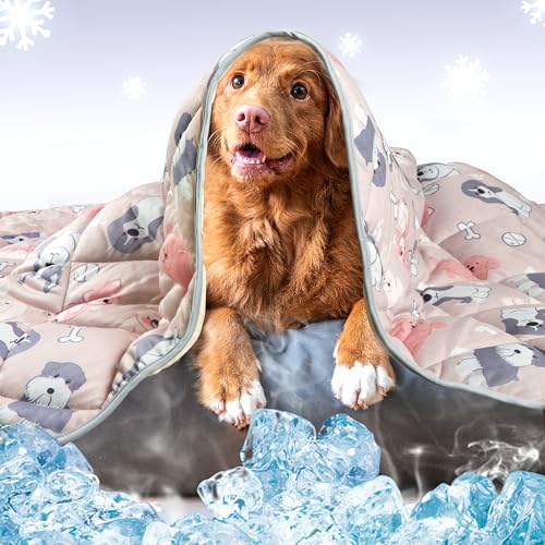 Dog Cooling Mat,Pet Cooling Pads for Dogs Blanket,Summer Cooling Bed for Cats Blanket,Portable Pet Cooling Cushion for Home & Outdoor,Keep Cooling for Pets - color: Puppy, size: Small(22"x28")