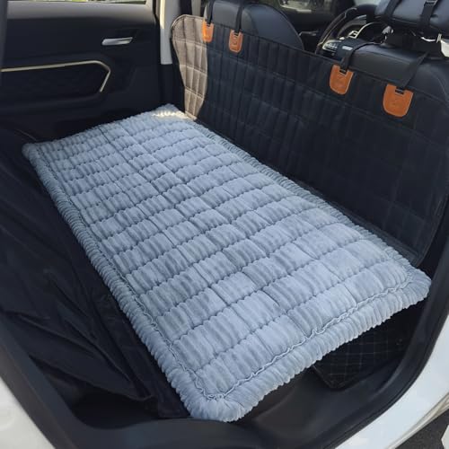 Dog Bed for Car, Backseat Pet Bed Mat, Dog Seat Cover for Car Back Seat, Non-Slip Travel Pet Mat, Fit for Backseat Extenders and Seat Covers (LightGray, 24.8x54inch) - color: LightGray