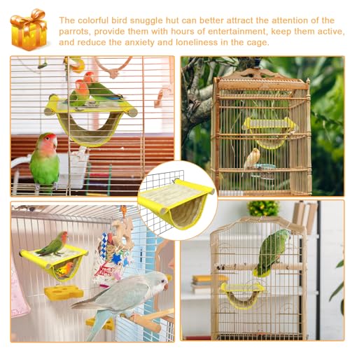 Winter Warm Bird Nest Bed, Parrot Hanging Nest, Cage Hammock, Snuggle Hut for Parakeet Budgies Cockatiels Lovebird Cockatoo Finch Hamster Chinchilla