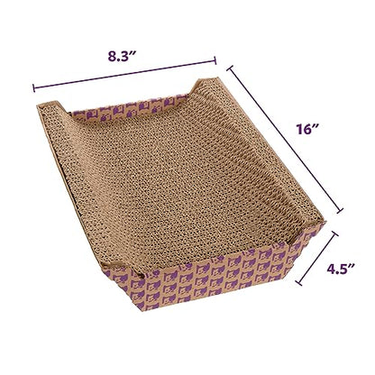 SmartyKat Super Scratcher Chaise Corrugated Cat Scratcher,Catnip Infusion Technology - Brown,One Size,(Pack of 6) - size: One Size (Pack of 6), style: Super Scratcher (Catnip Infused)