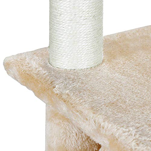 36 Inches Cat Activity Tree Tower Cat House Furniture with Condos Platform Tunnel Scratching Posts for Kittens Multi-Level