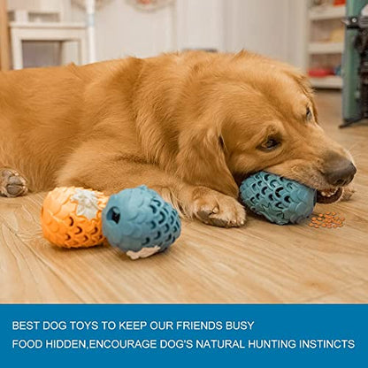Aggressive Chewer Dog Toys: Indestructible Dragon Egg Treat Dispensing Toy - color: Blue white