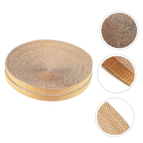 KALLORY 2pcs Replacement Cat Scratcher Pads Corrugated Cardboard Sturdy Wear-Resistant Floor Scratching Board for Indoor Cats Kitten Play and Furniture Protection