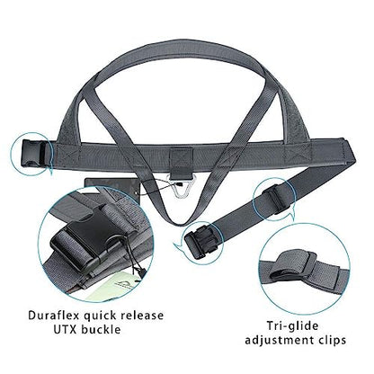 EXCELLENT ELITE SPANKER No Pull Dog Harness Padded Military Patrol Vest Adjustable Nylon Small Service Walking Dog Harness with Handle for Training Running(Grey-L) - color: Grey, size: L-(Chest 31.5-43")