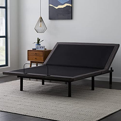 Lucid L600 Adjustable Bed Base Frame - Full Size - Zero Gravity - Bluetooth - Companion App - Head and Foot Incline - Interactive Dual Massage - Under Bed Lighting - Wireless Remote - Dual USB Ports - size: Full, style: L600
