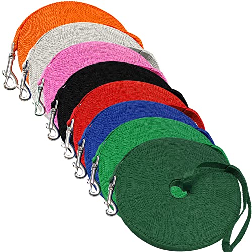 Downtown Pet Supply - Long Dog Training Leash for Recall & Obedience - Nylon, 30 ft, Hunter Green - color: Hunter Green, size: 30 Foot