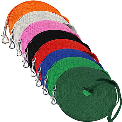 Downtown Pet Supply - Long Dog Training Leash for Recall & Obedience - Nylon, 30 ft, Hunter Green - color: Hunter Green, size: 30 Foot
