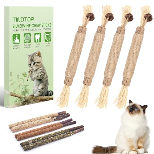 Silvervine Chew Sticks for Cats, 10 Pack Natural Catnip Chew Toys for Kittens Teeth Cleaning, Matatabi Dental Care, Increase Appetite, Calm Cat Anxiety and Stress, Aggressive Chewers Cat Dental Toy - color: 10 Pack