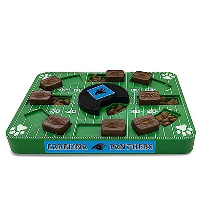 Pets First NFL Carolina Panthers Puzzle Toy, Puzzle Treat Dog Toy, Interactive Dog Treat Toy, Dog Puzzle - color: CAROLINA PANTHERS, size: Standard