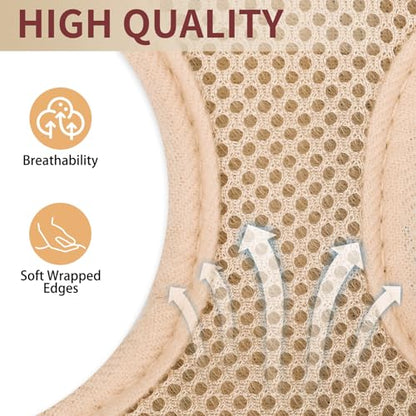 SCENEREAL Puppy Dog Harness with Leash Set for Small Medium Dogs, Soft Mesh Pet Harnesses and Leash, No Chock Plaid No Pull Vest - color: Beige, size: XS: Chest Girth: 10"-14"