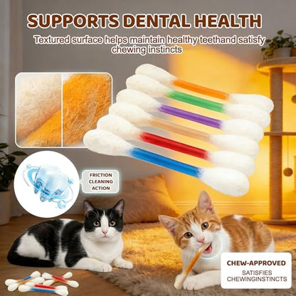 Giant Cotton Bamboo Cat Toy, Soft Cotton Swab Style Kicker Toy for Cats and Kittens, Fun Interactive Catnip Toy, Durable Swab Shape Cat Toy (G) - color: G