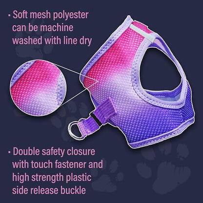 American River Choke-Free Dog Harness - Raspberry Sundae Ombre - color: Raspberry Sundae, size: X-Small