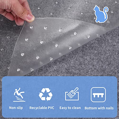 5.2 Feet Cat Carpet Protector, Non-Slip Carpet Protector for Pets, Carpet Scratch Stopper from Scratching Carpet at Doorway - size: 5.2FT-1PC