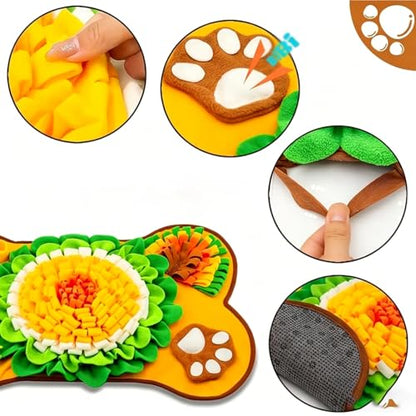 Dog Snuffle Mat, Interactive Foraging Toy for Small to Medium Dogs, Slow Feeding Puzzle Mat to Encourage Natural Foraging Instincts - color: Green