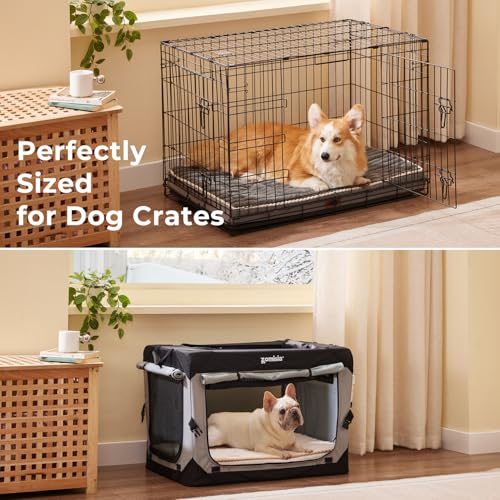 ZOMISIA XXL Dog Bed for Crate - Extra Large Orthopedic Pet Beds with Removable Machine Washable Cover, Egg Crate Foam Puppy Pad, Suitable for Pet Up to 100 lbs, 47"x29" - size: 47.0"L x 29.0"W x 4.0"Th