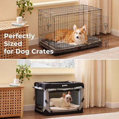 ZOMISIA XXL Dog Bed for Crate - Extra Large Orthopedic Pet Beds with Removable Machine Washable Cover, Egg Crate Foam Puppy Pad, Suitable for Pet Up to 100 lbs, 47"x29" - size: 47.0"L x 29.0"W x 4.0"Th