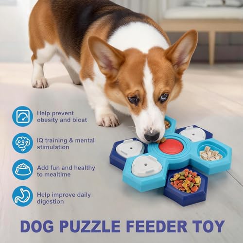 Dog Slow Feeder - Interactive Dog Food Puzzle Toy, Treat Maze Game for Dogs & Cats, Mental Stimulation & Boredom Relief, Adjustable Difficulty Pet Enrichment Toy (Four Layers) - size: four layers