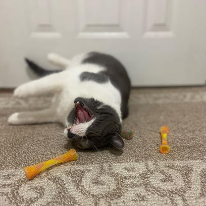SPOT Kitty Fun Tubes Cat Toy | Bouncy Cat Toy with Catnip Inside for Cats and Kittens to Bite, Swat and Chase | Interactive Cat Toy | 3 Pieces