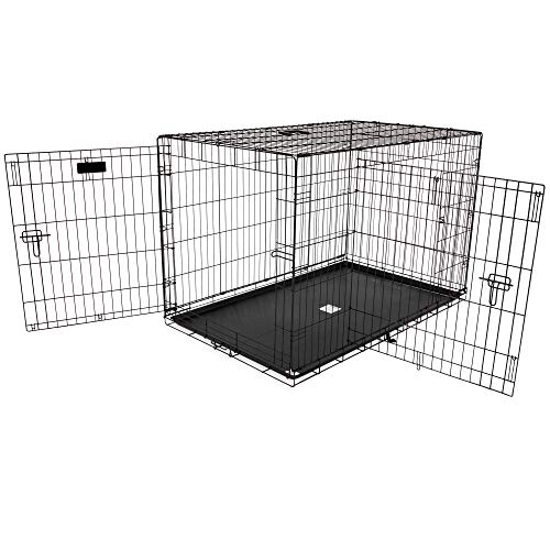 Precision Pet Products Two Door Great Crate Wire Dog Crate, 48 Inch, For Pets 90-125 lbs, With 5-Point Locking System - size: 48.0"L x 30.0"W x 32.0"H