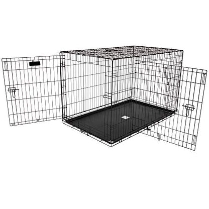 Precision Pet Products Two Door Great Crate Wire Dog Crate, 48 Inch, For Pets 90-125 lbs, With 5-Point Locking System - size: 48.0"L x 30.0"W x 32.0"H