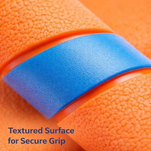 Ultra Fetch Stick Dog Toy, 12 Inch Durable Rubber Stick for Interactive Outdoor Play, Long Distance Throw for Medium to Large Dogs, Orange Blue