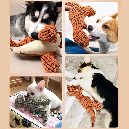 Puppy Chew Toys, Durable Fabric Funny Soft Dog Toys for Puppies,Interactive Heavy Duty Indestructible Interactive Dog Toy for Teething Small Medium Breeds Puppy Home Indoor Anxiety Relief Playing - color: Brown