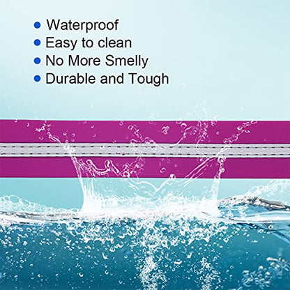 NIMBLE Dog Collar Waterproof Pet Collars Anti-Odor Durable Adjustable Polyester Soft with Reflective Cloth Stripe Basic Dog Collars S/M/L Sizes (Medium (11.81”-18.5”inches), Rose Purple) - color: rose purple, size: Medium (11.81”-18.5”inches)
