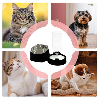 Genérico Set of and Canine Drinker | Pet Feeding Station Anti-Splash Food – for Cats | for Daily Use Outdoor Indoor Travel Pets Storage Water