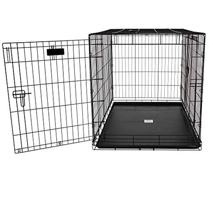 Precision Pet Products Two Door Great Crate Wire Dog Crate, 48 Inch, For Pets 90-125 lbs, With 5-Point Locking System - size: 48.0"L x 30.0"W x 32.0"H
