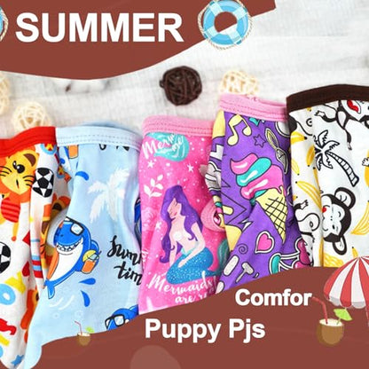 Pajamas for Small Medium Dogs - Summer Cute Dog Clothes - Soft Stretchy Doggie Puppy Clothes - Cat Pet Jammies Outfit (Brown, X-Large) - color: Brown, size: X-Large