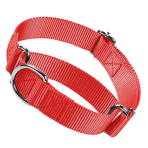 Martingale Collar for Dogs,Soft Nylon No Pull Dog Collar,Training Escape Proof Heavy Duty Choker Choke Collar Adjustable for Small Medium Large Pet Girl Female Dogs, Red M - color: Red, size: M(Neck 14-20")