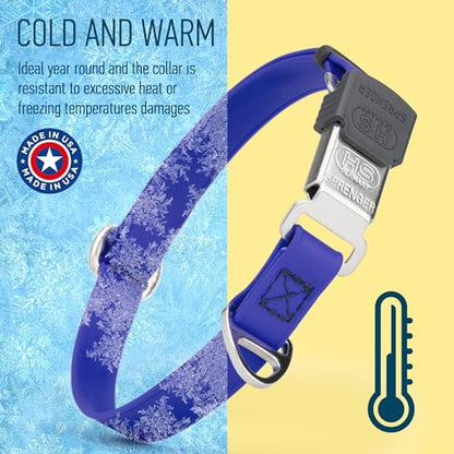 Biothane Waterproof Durable Dog Collar with Herm Sprenger - Quick Release ClicLock Buckle - Fits Medium and Large Dogs - Made in USA (Blueberry Royal, W 3/4" x L 12"-19") - color: Blueberry Royal, size: W 3/4" x L 12"-19"