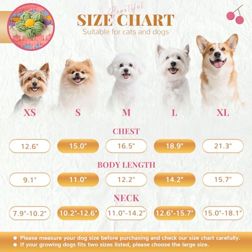 BAEJMJK Cute Flower Small Dog Sweater Soft Girl Dog Clothes Turtleneck Warm Pet Puppy Knitted Pullover Princess Dogs Cats Outfits(Pink,X-Large) - color: Pink, size: X-Large