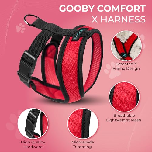 Gooby Comfort X Harness, Red, Small Chest (11.75-15.5") - color: Red, size: Small Chest (11.75-15.5")