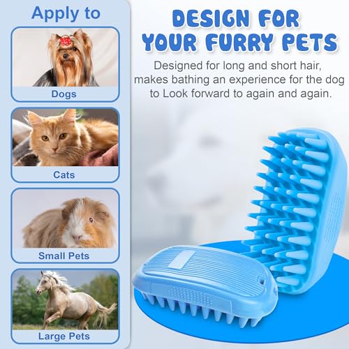 Dog Shampoo Brush & Dog Shower Brush, Upgraded Pet Grooming Bath Brush with Soft Silicone Bristles, Adjustable Handle Massage Comb for Long & Short Hair Dogs and Cats - color: Pet Silicone Shampoo Brush 2