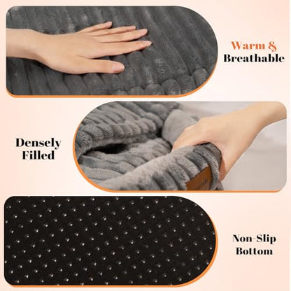 Cat Cave Bed for Indoor Cats, Washable Covered Cat Bed Hooded Kitty Bed Soft Fluffy Pet Bed for Puppy and Small Dog(Dark Blue) - color: Dark Blue
