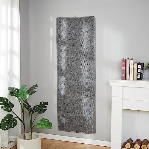 SHENGOCASE 67"x 23.6" Thickened Cat Wall Climbing Carpet, Cat Wall Furniture Scratcher, Scratching Post, Couch Sofa Protector (Grey) - color: Grey