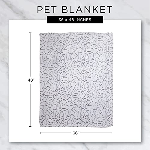Bone Dry Embossed Bone Print Pet Blanket, Pink, 36x48" - color: Pink
