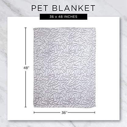 Bone Dry Embossed Bone Print Pet Blanket, Pink, 36x48" - color: Pink